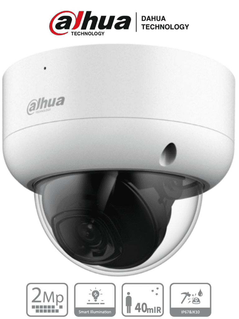 DAHUA HAC-HDBW1200EA - Cámara Domo de 2 Megapíxeles Antivandálica/ 1080p/ Lente 2.8 mm/ 115 Grados de Apertura/ IR de 40 Metros/ Super Adapt/ Protección IK10/ Uso Exterior IP67/ Soporta: HDCVI/TVI/AHD y CVBS/ DAHUA HAC-HDBW1200EA - Cámara Domo de 2 Megapíxeles Antivandálica/ 1080p/ Lente 2.8 mm/ 115 Grados de Apertura/ IR de 40 Metros/ Super Adapt/ Protección IK10/ Uso Exterior IP67/ Soporta: HDCVI/TVI/AHD y CVBS/